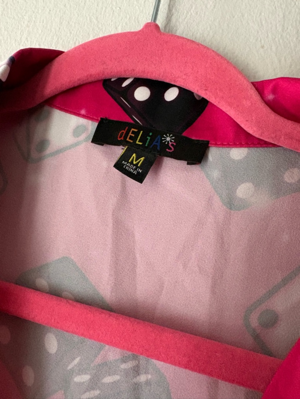 dELiA*s Dolls Kill Dice Print Button-Up - Picture 3 of 5